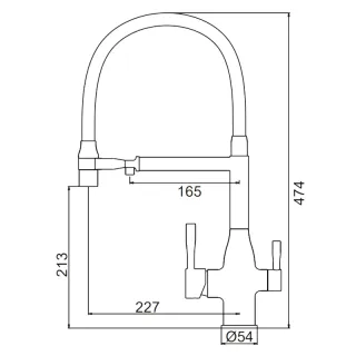 Смеситель для кухни Frap F4398-9 оружейная сталь